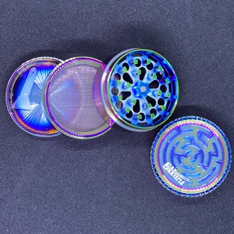 Premium Ball Maze Game Lid Anodized 4 Part Grinder