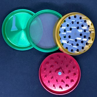 Premium X-Large Rasta Color 4 Part Grinder