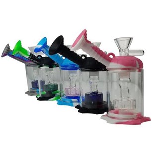 4 inch Glass Shower Perc Silicon Water Pipe