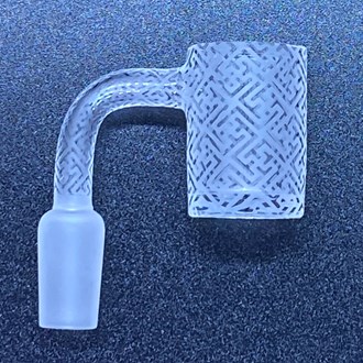 14mm Male Engraved Frosted Design M