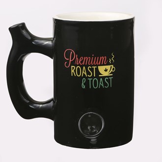 420 MUG - BLACK MUG WITH RASTA COLORS
