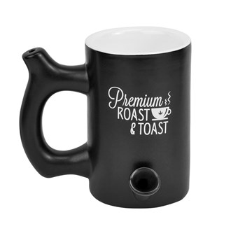 PREMIUM ROAST & TOAST MUG BLACK & WHITE